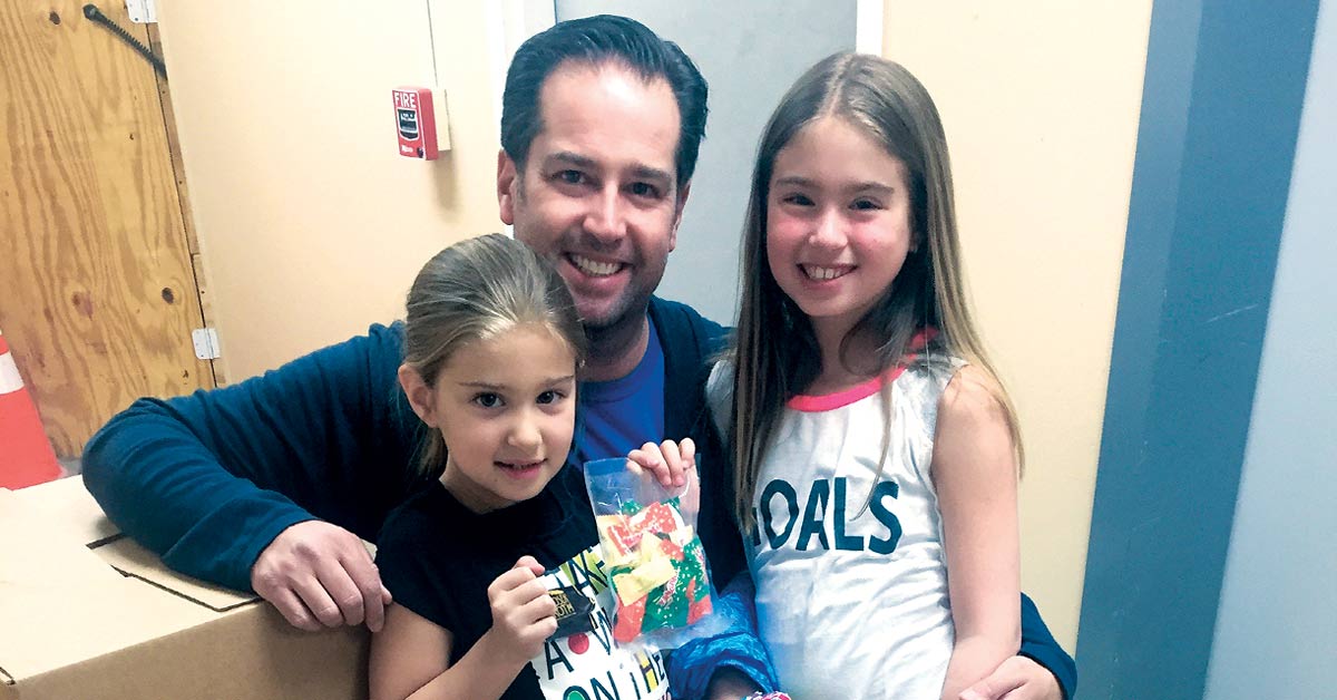 Joshua Herz giving family