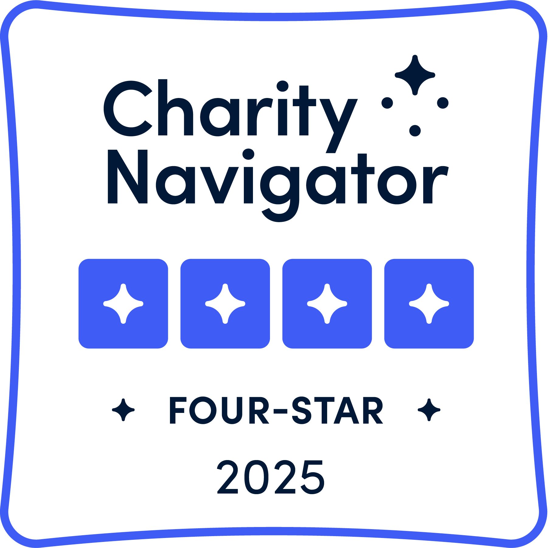 Charity navigator four star 2025 badge
