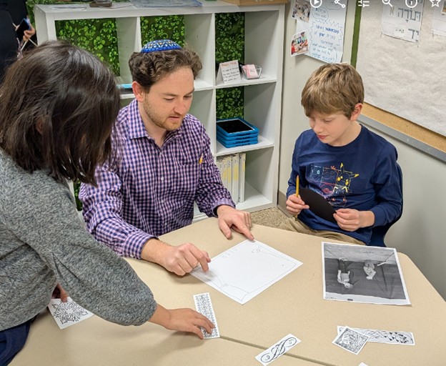 Teacher with students
