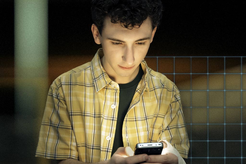 Cody Combs as Evan Hansen in Dear Evan Hansen. (Photo credit: Amy Nelson)