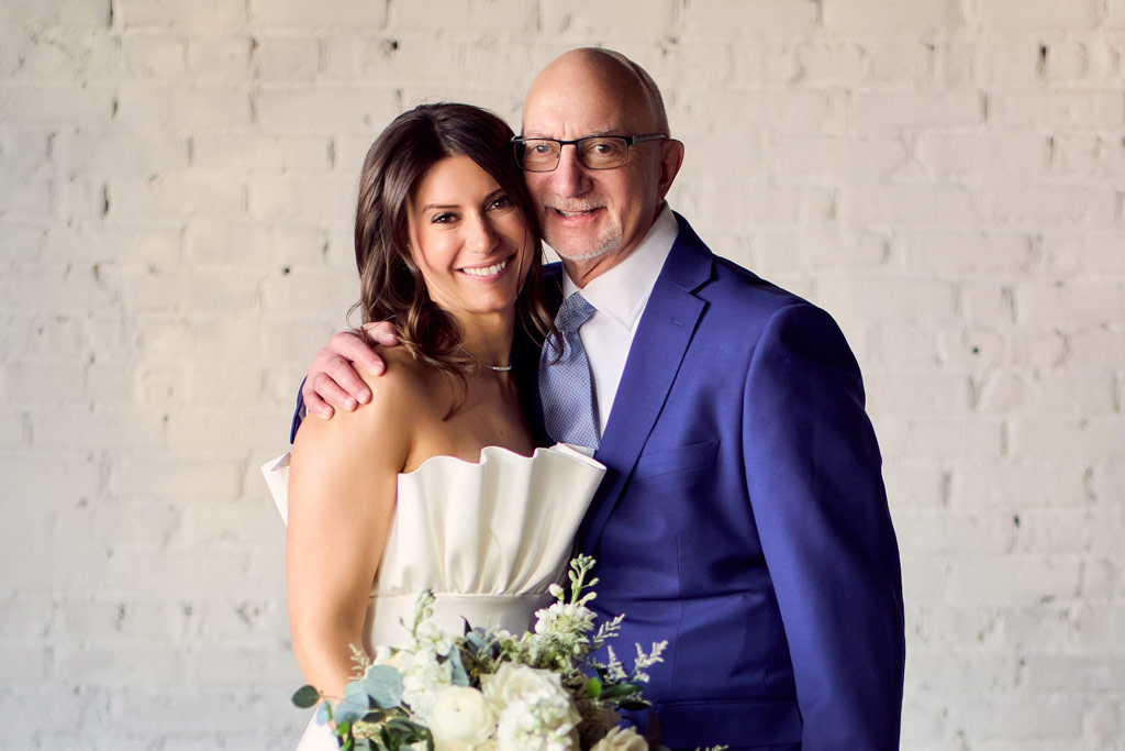 Jordyn Harris with her father, Steven, on her&nbsp;wedding day in 2024. (Photo credit: Anna Ginda Photography)