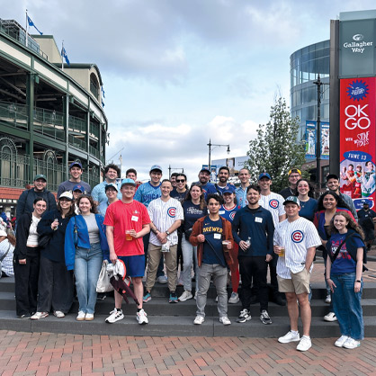 A group of sixty-five young adults joined YLD to catch the Chicago Cubs face off against the Milwaukee Brewers.