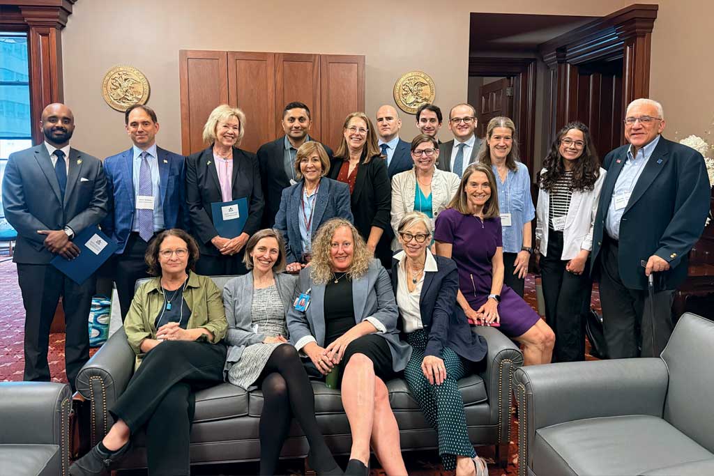 JUF Springfield Mission participants at a reception in May, joined by Illinois General Assembly members.