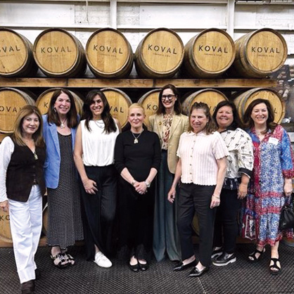 In June, nearly 90 women gathered for a Women&rsquo;s City Council Spring Outreach Event&mdash;Bagels, Bevies, and Babble&mdash;focused on community, connection, and personal and professional journeys. The event featured Rachel Beltzman, Co-Owner of R&A Bagels, and Dr. Sonat Birnecker Hart, Co-Founder and President of KOVAL Distillery, in an uplifting moderated conversation led by Women&rsquo;s City Council Member Suzie Golub, Manager of Frankie&rsquo;s on the Park. From left: Donna Weichselbaum, WCC Advisor; Susan Morrow, WCC Outreach & Engagement Co-Chair; Rachel Beltzman, Co-Owner of R&A Bagels; Suzie Golub, WCC Outreach & Engagement Committee Member Manager of Frankie&rsquo;s on the Park; Dr. Sonat Birnecker Hart, Co-Founder and President of KOVAL Distillery; Beth Loeb, WCC Outreach & Engagement Co-Chair; Andrea Muchin Leon, WCC Chair; and Shelley Radner, WCC Outreach & Engagement Committee Member.