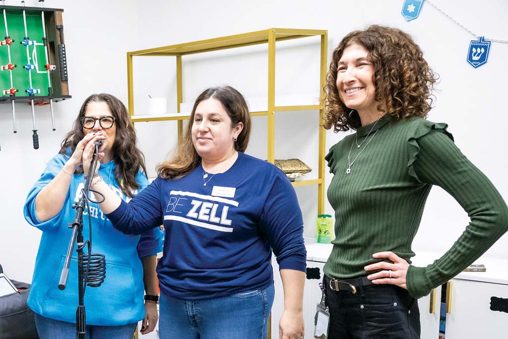 A photo of three Jewish day school educators