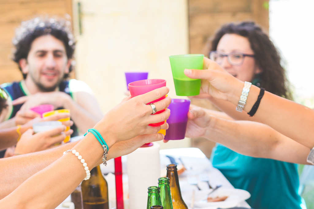 a photo of people with cups in their hand
