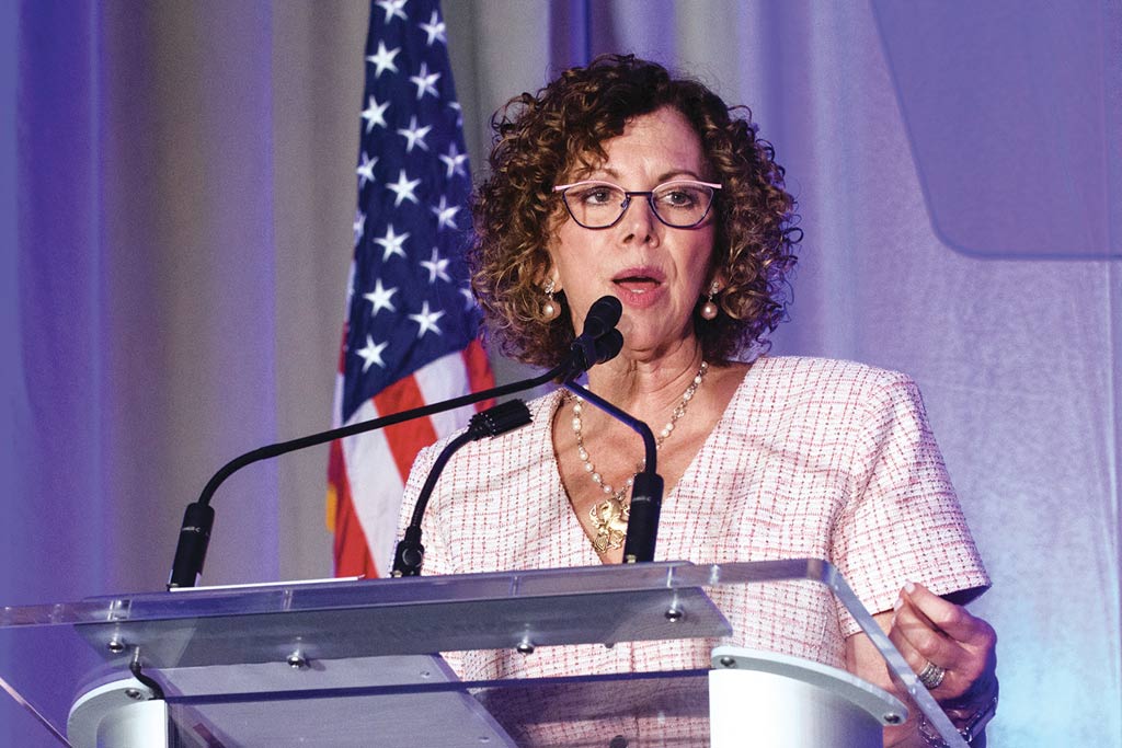 A photo of Laurie Price at the 2026 Jewish Federation Annual Meeting.